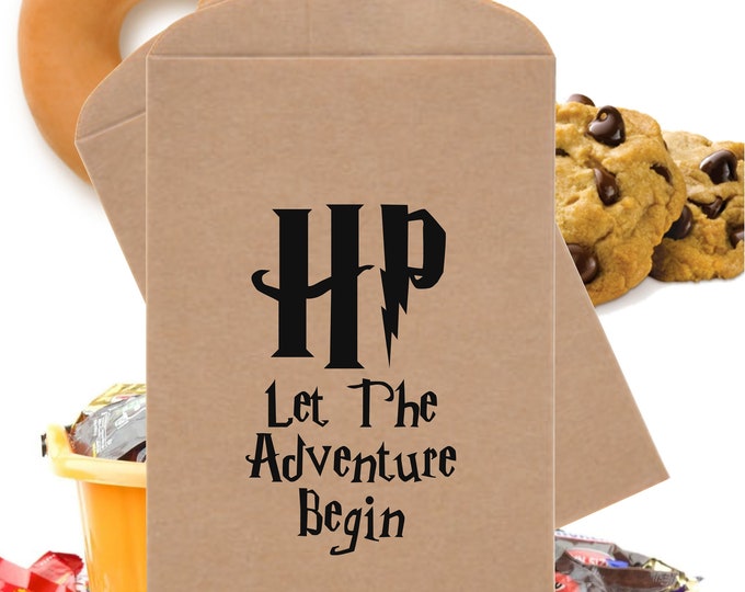 HP Let The Adventure Begin Favor Bags HP Theme Party Treat Bags Candy Bag Theme Party Favors Table Party Favor