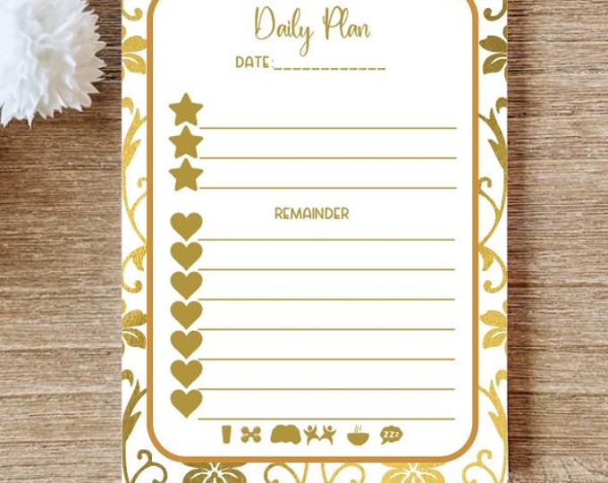 Victorian Vibes Task Pad - Daily Goal Setting Note Pad - Mental Health Planner