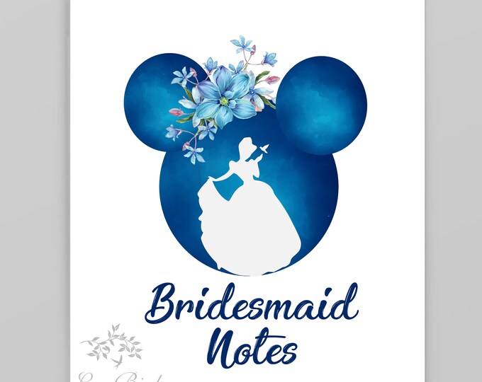 Cinderella Bridesmaid Notes Wedding Planning Pocket Notebooks for Bridal Party Bridesmaid Box Gift for Wedding Party Asking Bridesmaids