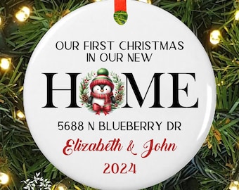 Personalized New Home Christmas Ornament | New Home Ornament | Personalized Housewarming Gift |  New Homeowner Gift | New Home Gift O-1205-6