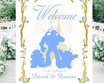 Personalized Fairy Tale Toy Story Wedding Welcome Sign