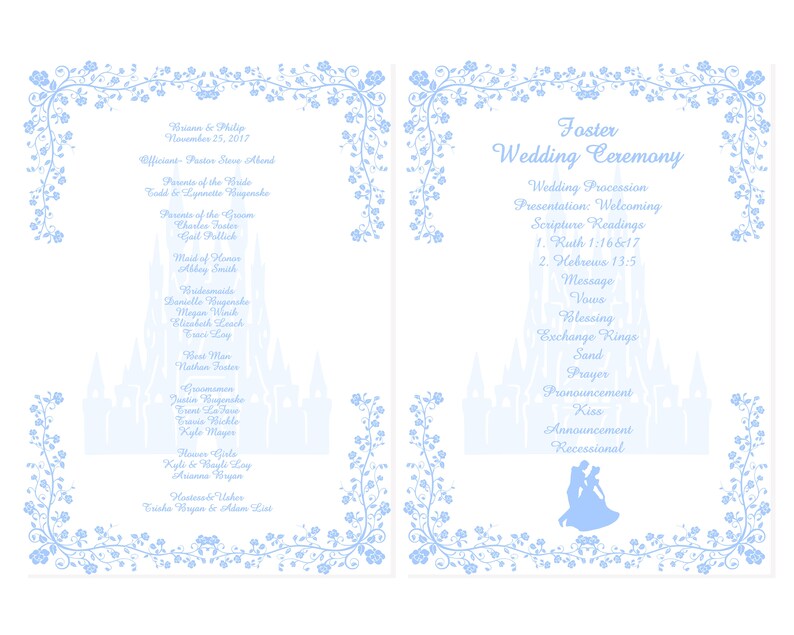 Digital Long-awaited Printable Cinderella Waltz Wedding Program Fan Our 100% quality warranty! Be