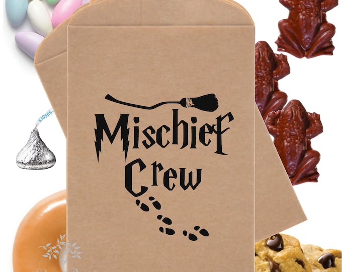 Mischief Crew Favor Bags Confection Treat Bags Wizard Candy Bag Theme Party Favors Table Party Favor