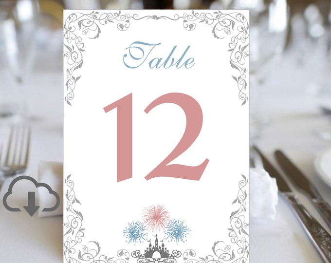 Story Book Castle Table Numbers