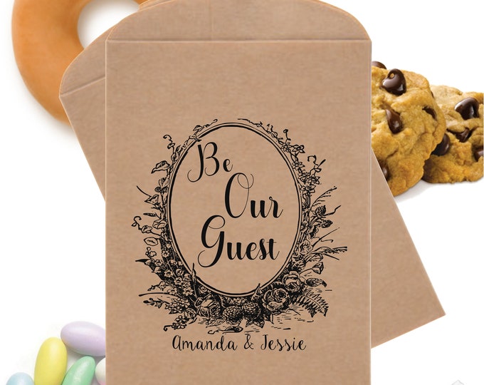 SAVE 30% OFF 24 Be Our Guest Favor Bags Beauty and The Beast Treat Bags