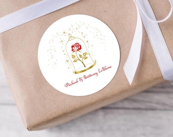 Enchanted Rose Candy Sticker | Candy Table Decor | Wedding Candy Labels #CS-0717-2