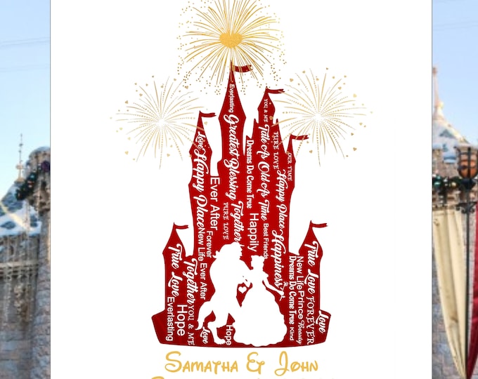 Enchanted Castle Beauty and the Beast Be Our Guest Wedding Welcome Sign #WS-322P-0