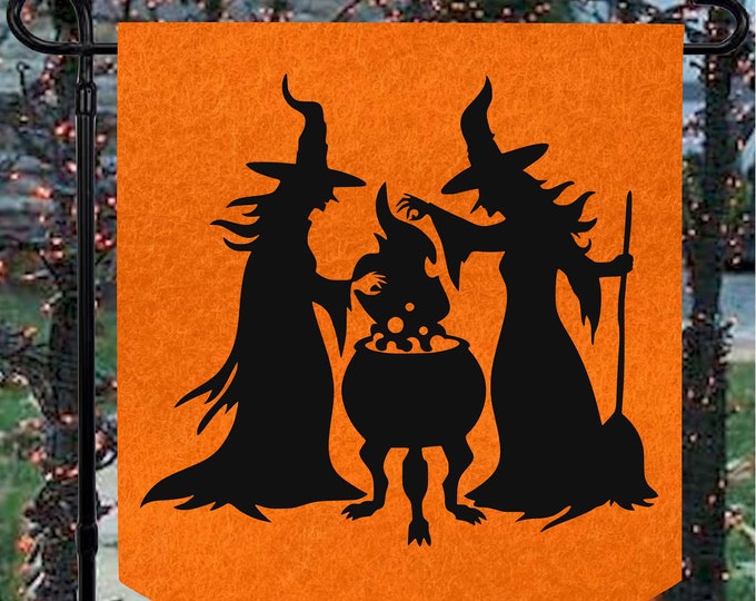Witches Brew Halloween Decor Felt Bunting Banner Pendent Door Hanger- Indoor or outdoor decor #220820-0
