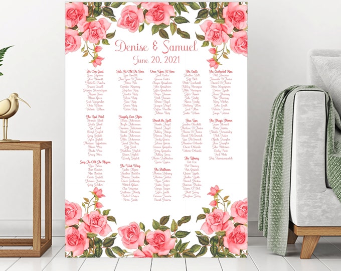 Digital Princess Wedding Seating Chart | Printable Wedding Seating Chart |  Wedding Seating Sign | lovebirdslane  #SC-525