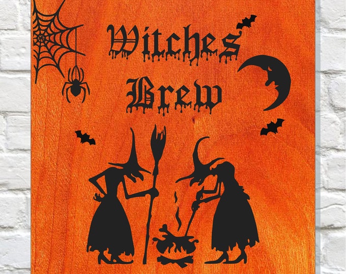 Wood Sign Witches Brewery Halloween Sign | Halloween Decor | Halloween Decorations | Witch Sign | Rustic Fall Decor | Farm House