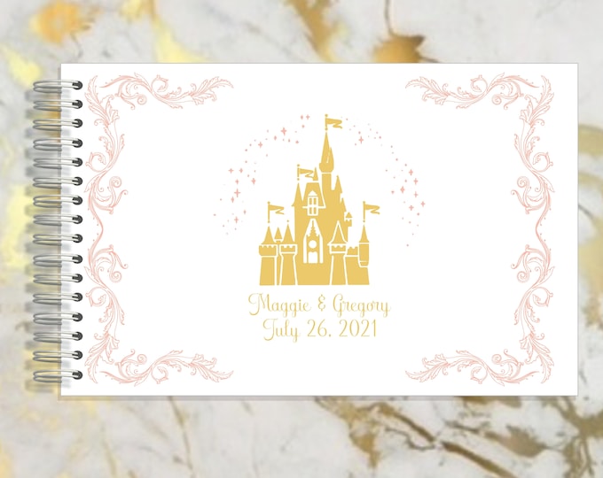 Personalized Handmade Castle Autograph Guest Book, Memory Journal or Wedding Guest Book Sweet 16 Journal #GB-003 #guestbook