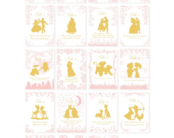 Story Book Quotable Table Numbers Select Your Quotable Cards | Quotable Table Cards | Birthday Quotable Table Cards | Build Your Own Set