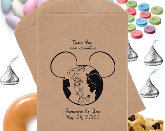 24 Personalized Wedding Tale As Old As Time Favor Bags Candy Buffet Bag Cookie Bag Wedding Favor Sweet Sixteen Quinceanera lovebirdslane