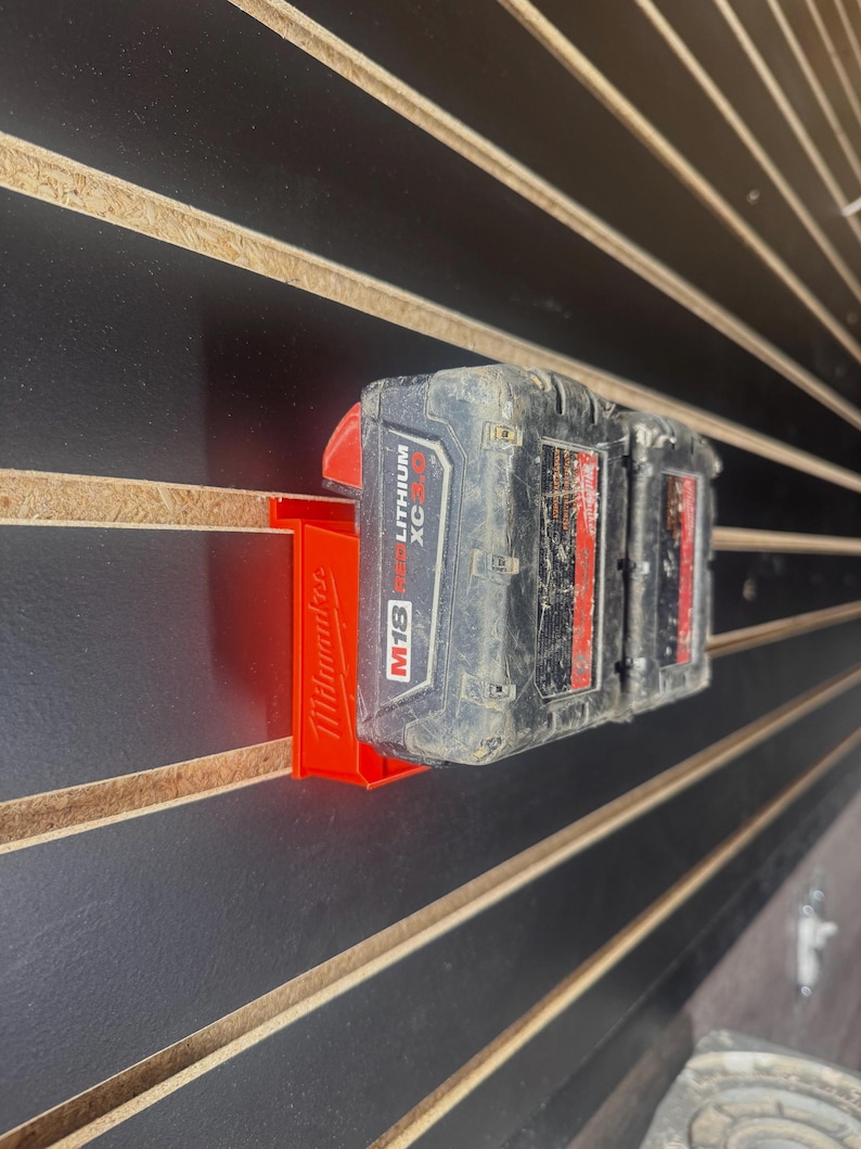 Milwaukee M18 Slatwall Battery Holder - Etsy