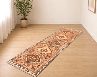 Stair rug ,Persian rug , Washable Runner Rug, , Hallway Kitchen Rug, Non Slip Soft Low Pile Carpet, Boho Home Decor, Turkish Rug