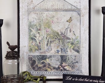 Butterfly Atrium Textured Artwork | Luxury Wall Decor on Jute & Gesso