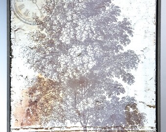 Textured Tree Wall Art | Jute and Gesso Hand-Crafted Artwork