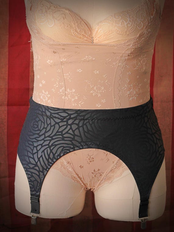 Hand-Made Black Velvet & Lycra Gothic Skirt with Embossed Flowers PLUS SIZES ready to send