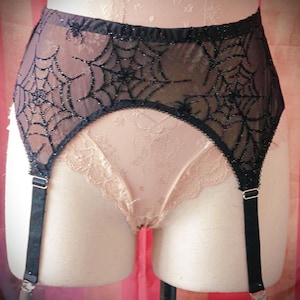 High-Waisted Spandex Garter Skirt: Plus Size Thigh High Sock Clips