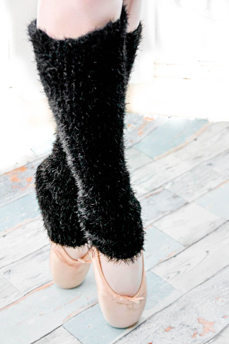Fluffy BLACK Swan Leg Warmers Microfibre Fleece Gothic Knee Etsy
