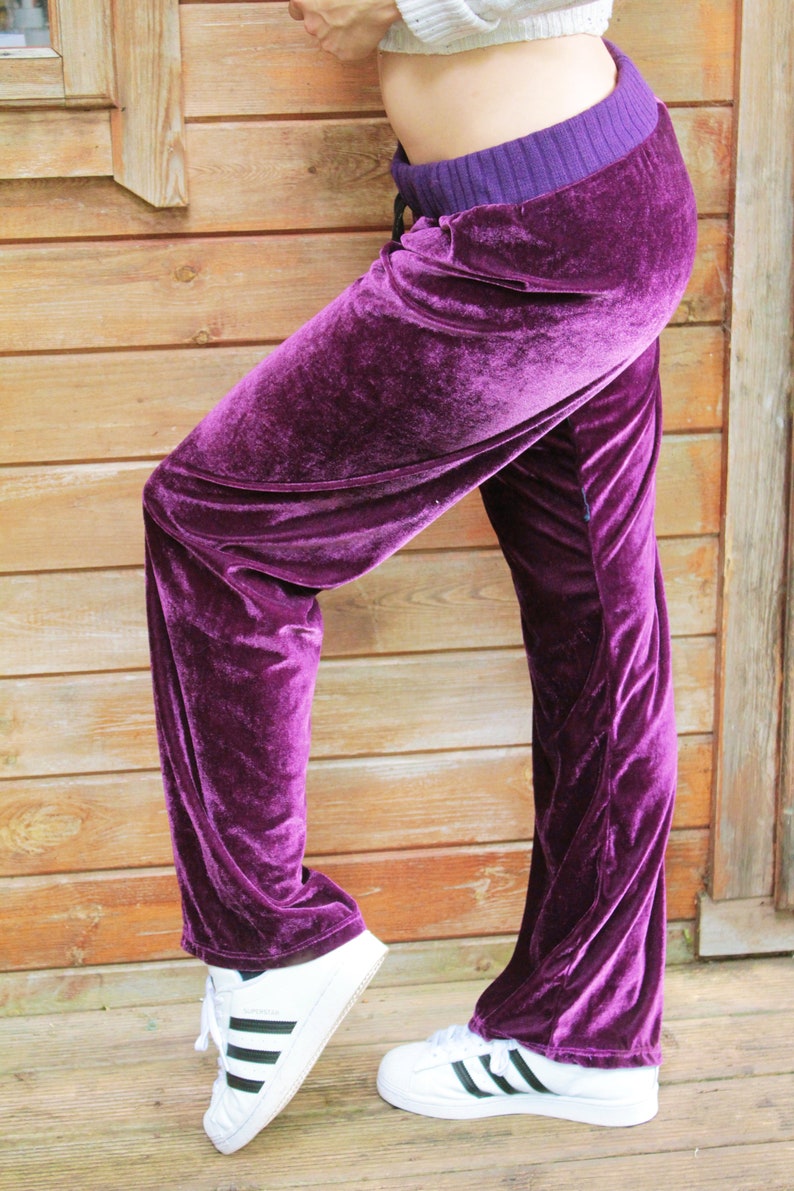 AUBERGENE PURPLE Women's Lounge Joggers Casual Wide Leg | Etsy