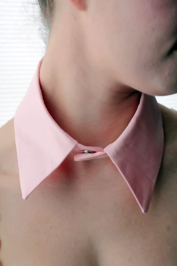 Detachable Taffeta Collar, Baby Pink Peter Pan Collar, Circus Costume