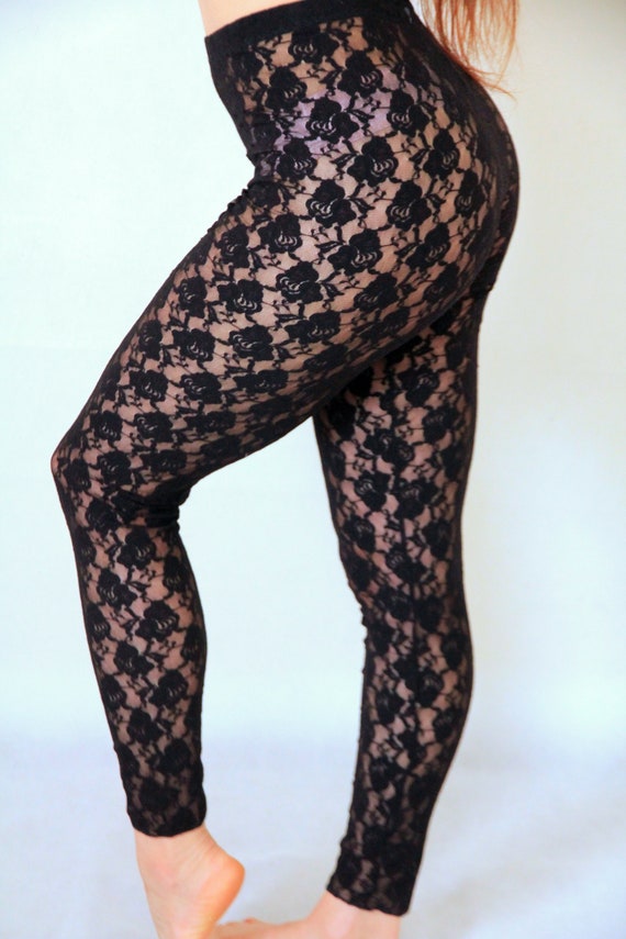 Lace Leggings Waist Victorian Gothic Footless New Zealand