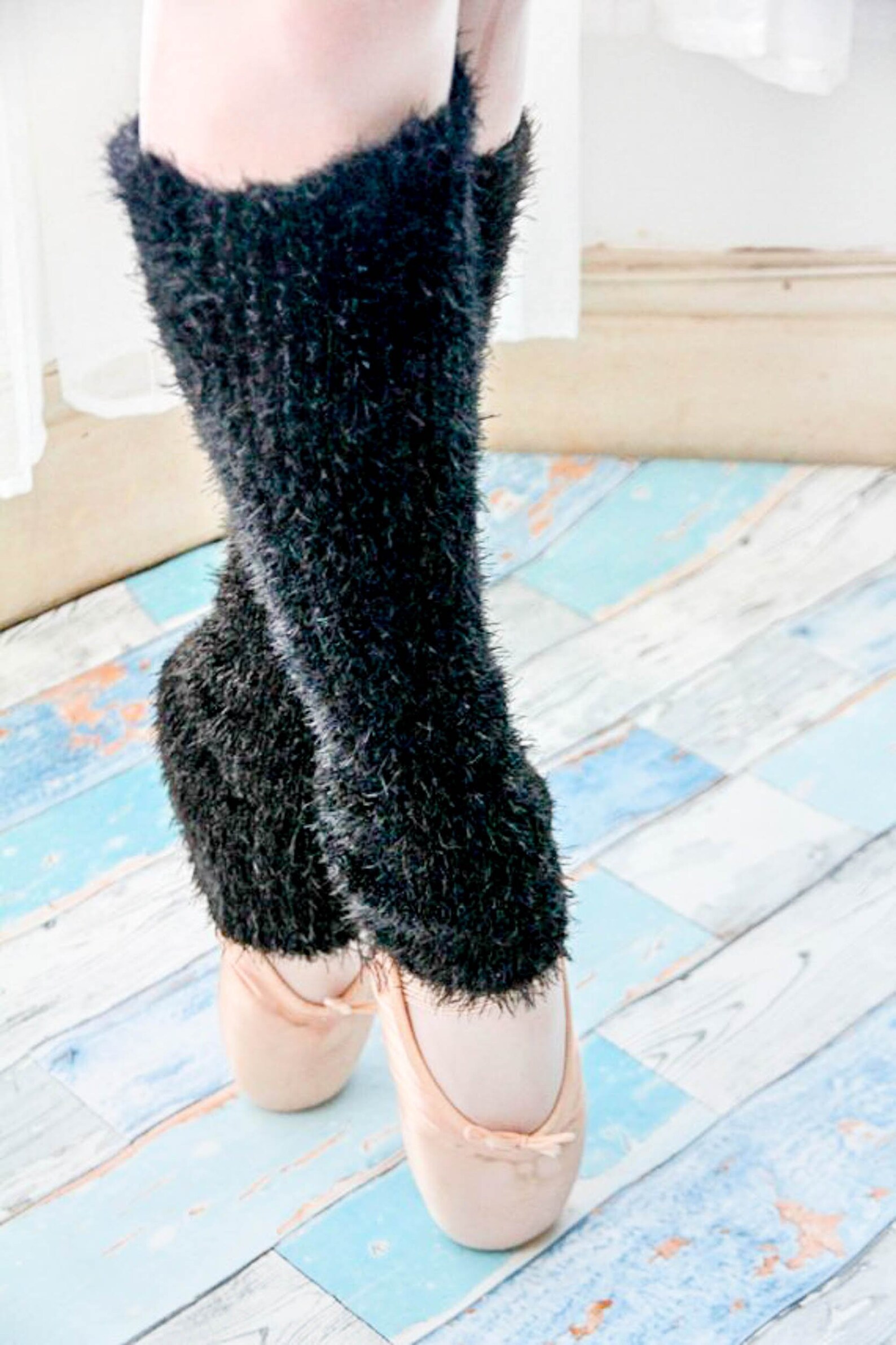 Fluffy BLACK Swan Leg Warmers Microfibre Fleece Gothic Knee Etsy