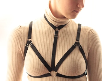 Ophelia Harness Elastic Cage Bra, Women's Lingerie Fashion Accessory, Size  Inclusive 