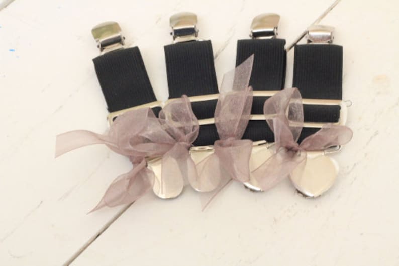 BLACK Elastic Clip Garters for THIGH High Socks Crocodile Etsy