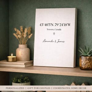 Personalized Coordinates Poster, Custom Location Print, Our First Home GPS Art, Minimal Wall Decor