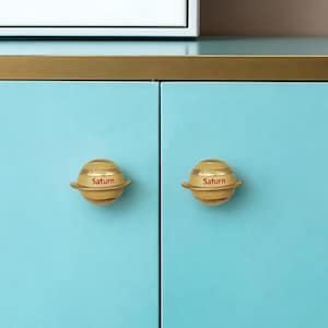 Tirador para armario de habitación infantil / Tirador de cajón con temática planetaria / Tiradores de latón para armario infantil