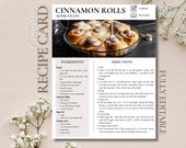 Digital Recipe Card Template Design Editable Collection Kitchen Organization Family Recipes Culinary Cards Customizable Cooking Mobile