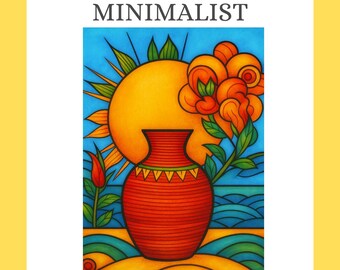 Libro de colorear minimalista para adultos / Diseños modernos y sencillos para relajarse / Páginas abstractas para colorear