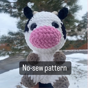 Barry The No-Sew Kuh Häkelanleitung///Dies ist NUR EIN MUSTER, kein physischer Gegenstand///Häkelmuster Amigurumi Kuh
