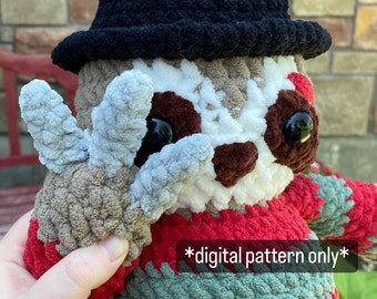 Freddy The Slasher Sloth Crochet Pattern/// This Is A PATTERN ONLY Not A Physical Item/// Crochet Amigurumi Horror Pattern