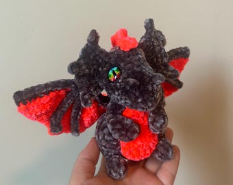 Dragon plushie///Handmade Crochet Amigurumi Dragon toy