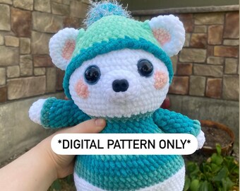 Blizzard Polar Bear Amigurumi Crochet Pattern (PDF Pattern)