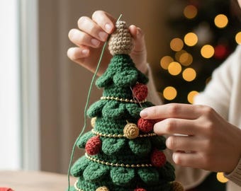 Amigurumi Christmas Tree Crochet Pattern PDF | Beginner Holiday Decor Tutorial | Easy Mini Plush Ornament Pattern | DIY Christmas Crochet