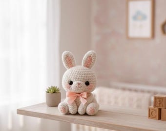 Crochet Bunny Amigurumi Pattern PDF | Cute Stuffed Bunny Toy | Kawaii Rabbit Plush | Beginner Friendly Crochet Doll | Instant Download