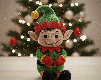 Christmas Elf Crochet Pattern PDF | Amigurumi Elf Doll | Cute Holiday Decoration Gift