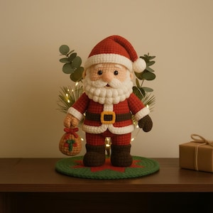 Jultomten Virkmönster PDF | Amigurumi Jultomtedocka | Nybörjarvänlig Julklapp