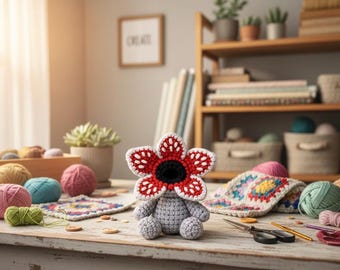 Demogorgon Crochet Pattern PDF | Cute Baby Monster Amigurumi | Flower Monster Plush | Crochet Toy Pattern