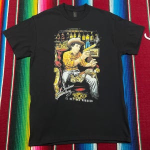 El Rey De Los Corridos T shirt. Mexican Singer Chalino Sanchez. Playera Del Rey De Los corridos De Hombre. King Of Mexican Music T shirt.