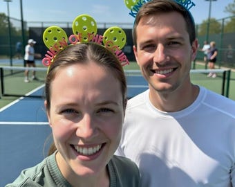 Custom Pickleball Headband – Gold Silver Bronze King Queen Court Tournament Prize Accessory