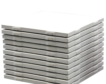 Tiles for Laser Engraving 4.25" x 4.25" White Glazed Ceramic - Box of 10