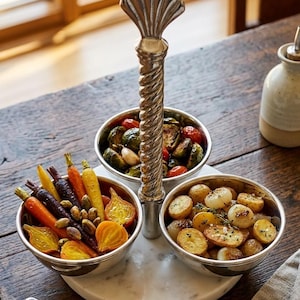 Seashell Knop Kruiderij Server | Coastal nautische serveerset | Dipschaal met elegante schaal met handvat voor keuken, feest en woondecoratie