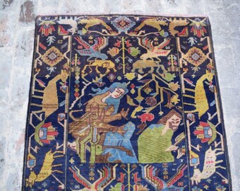 The Star Crossed Lovers (Laili majnon Zakkani) size 6.8x3.8 ft