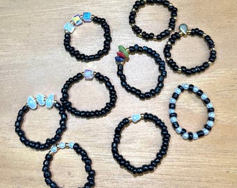 Anillo de cuentas/versión negra