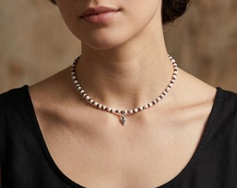 Collar de cuentas marrones/coker/accesorios para mujer